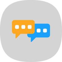 Chat Flat Curve Icon Design vector