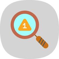 Loupe Flat Curve Icon Design vector