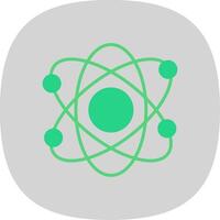 Atomic Flat Curve Icon Design vector