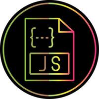 js línea degradado debido color icono diseño vector