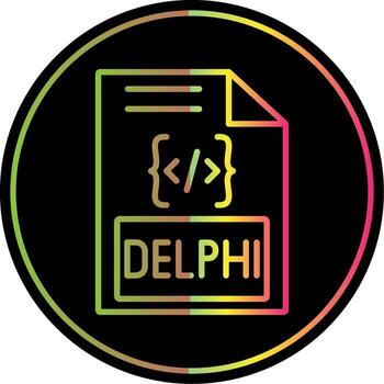 Delphi Line Gradient Due Color Icon Design vector