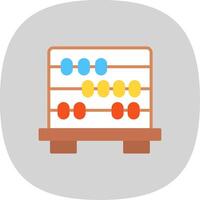 Abacus Flat Curve Icon Design vector