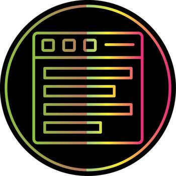 Browser Line Gradient Due Color Icon Design vector