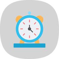 Alarm Clock Flat Curve Icon Design vector