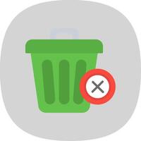 Delete Flat Curve Icon Design vector