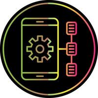 Task Line Gradient Due Color Icon Design vector