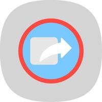 Share Flat Curve Icon Design vector