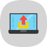 Upload Flat Curve Icon Design vector