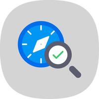 Compass Flat Curve Icon Design vector