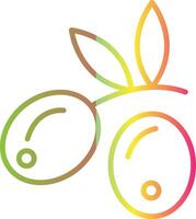 Olives Line Gradient Due Color Icon Design vector