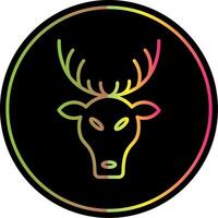 Deer Line Gradient Due Color Icon Design vector