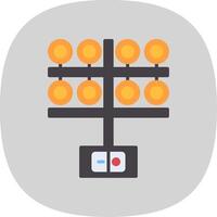 Lighting Flat Curve Icon Design vector