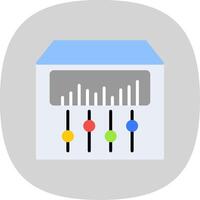 Sound Mixer Flat Curve Icon Design vector