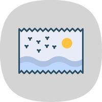 Photo Flat Curve Icon Design vector