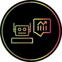Prediction Line Gradient Due Color Icon Design vector