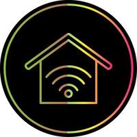 Smart Home Line Gradient Due Color Icon Design vector