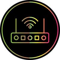 Wifi Router Line Gradient Due Color Icon Design vector