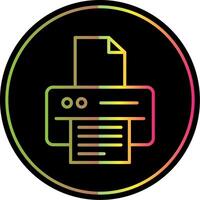 Printer Line Gradient Due Color Icon Design vector