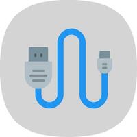 Connection Flat Curve Icon Design vector