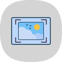 Screen Flat Curve Icon Design vector