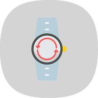 Synchronize Flat Curve Icon Design vector