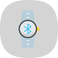 Bluetooth Flat Curve Icon Design vector