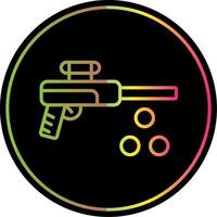 Paintbal Line Gradient Due Color Icon Design vector