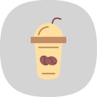 Coffee Shake Flat Curve Icon Design vector