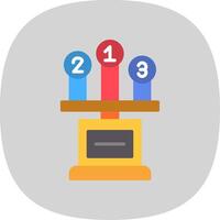 Leaderboard Flat Curve Icon Design vector