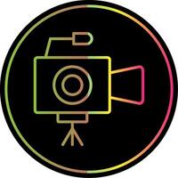 Camera Line Gradient Due Color Icon Design vector
