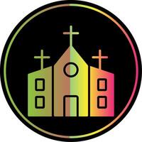 Church Glyph Due Color Icon Design vector