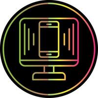 Responsive Design Line Gradient Due Color Icon Design vector