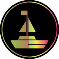 Yatch Glyph Due Color Icon Design vector