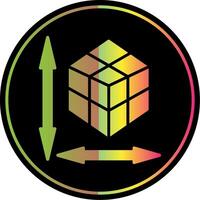 Rubik Glyph Due Color Icon Design vector