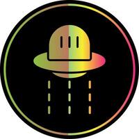 Ufo Hunter Glyph Due Color Icon Design vector