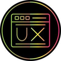 User Experience Line Gradient Due Color Icon Design vector