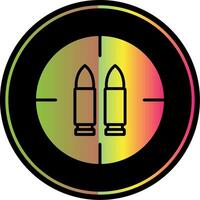 Ammo Glyph Due Color Icon Design vector