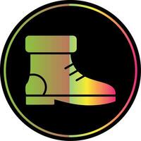 Boot Glyph Due Color Icon Design vector