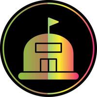 Warehouse Glyph Due Color Icon Design vector