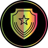 Badge Glyph Due Color Icon Design vector