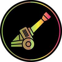 Artillery Glyph Due Color Icon Design vector