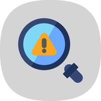 Magnifying Glass Flat Curve Icon Design vector