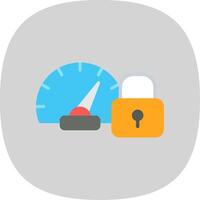 Meter Flat Curve Icon Design vector