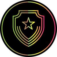 Badge Line Gradient Due Color Icon Design vector