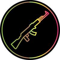 Gun Line Gradient Due Color Icon Design vector