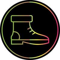 Boot Line Gradient Due Color Icon Design vector