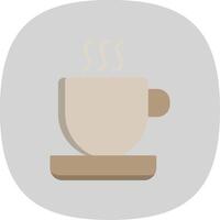 Cup Flat Curve Icon Design vector