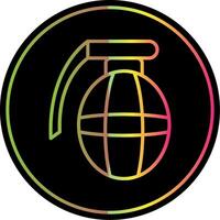 Grenade Line Gradient Due Color Icon Design vector