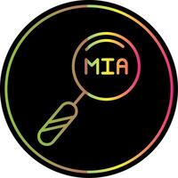 Magnifying Glass Line Gradient Due Color Icon Design vector