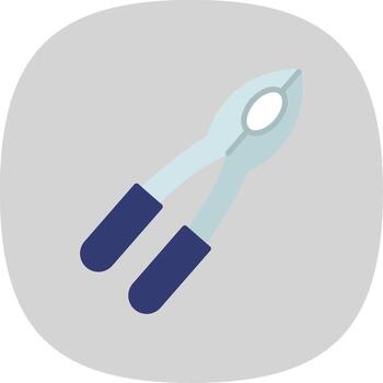 cascanueces plano curva icono diseño vector